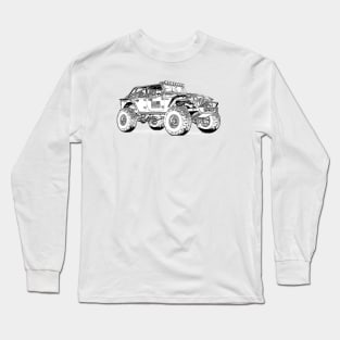 Wrangler Truck Wireframe Long Sleeve T-Shirt